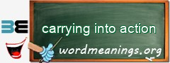 WordMeaning blackboard for carrying into action